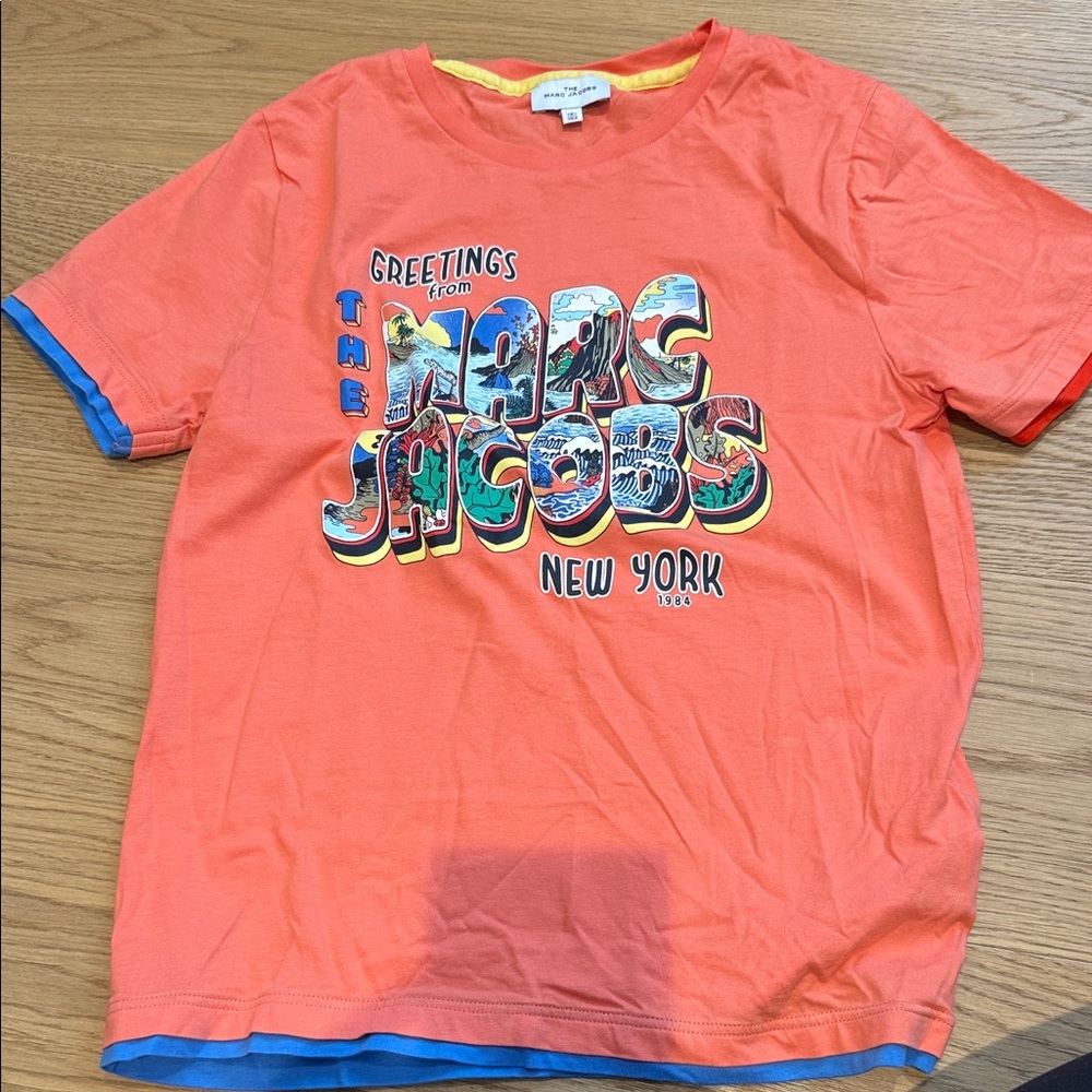 Marc Jacobs Kids Coral Graphic Tee